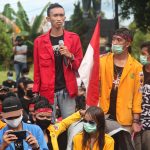 Satpol PP Provinsi Kalteng Lakukan Pengamanan Aksi Demo Mahasiswa Tolak RUU Cipta Kerja